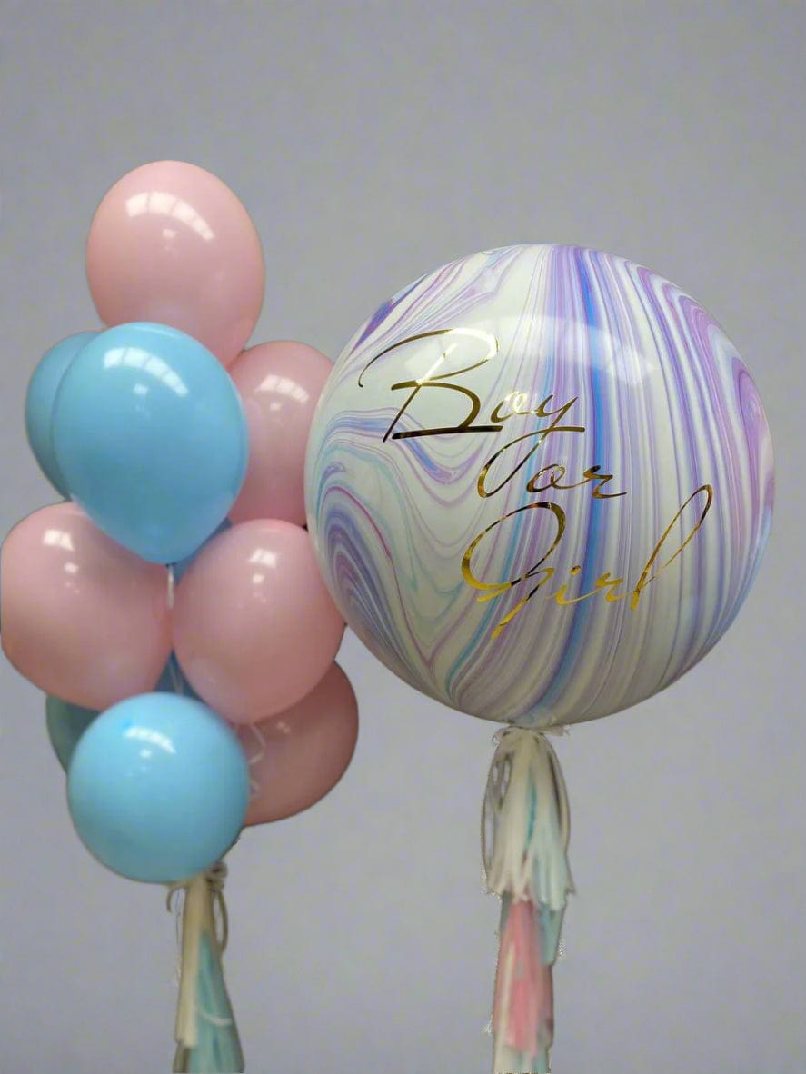 Gender Reveal Balloon with 11” Balloon Bouquet
