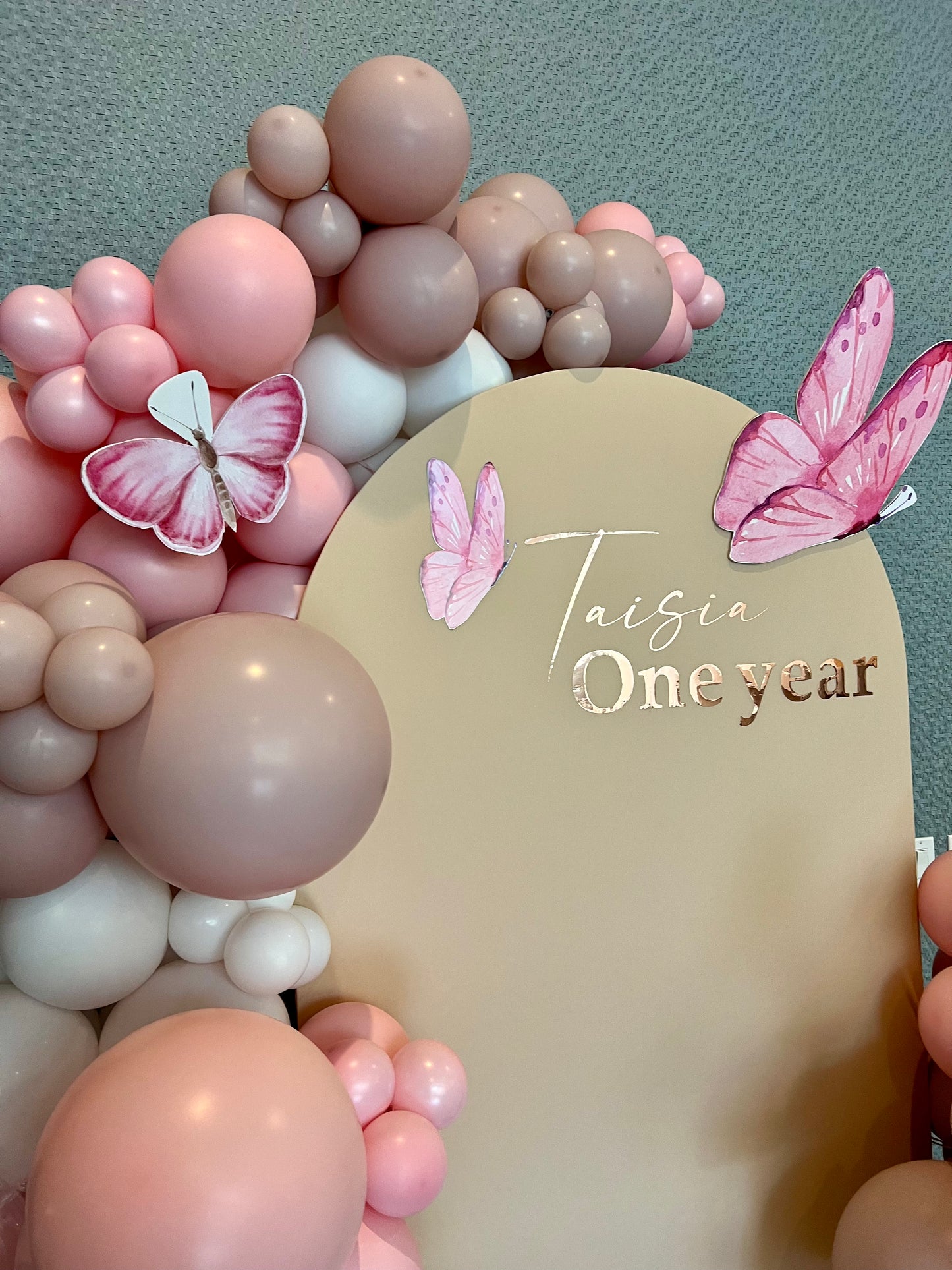 Butterfly Bunny First Birthday Setup