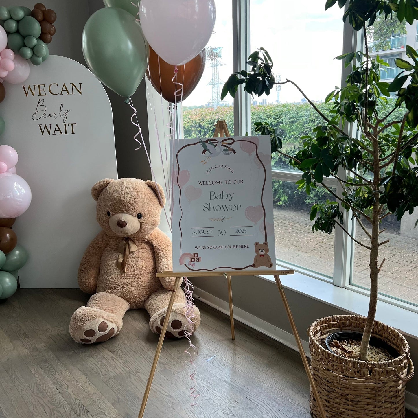 Teddy Bear Baby Shower Setup