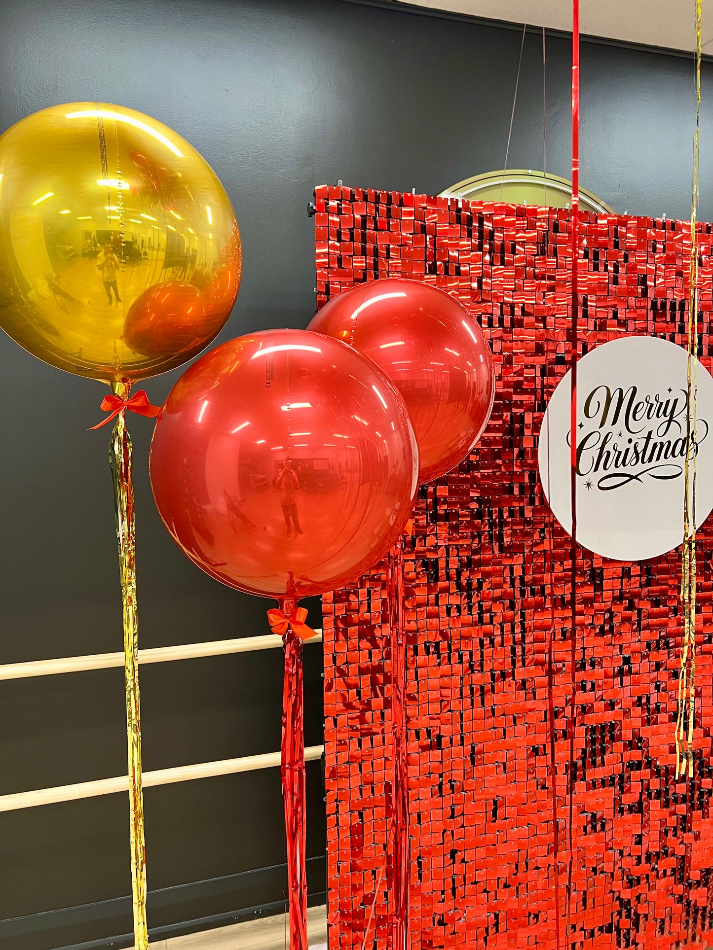Corporate New Year Shimmer Wall Setup