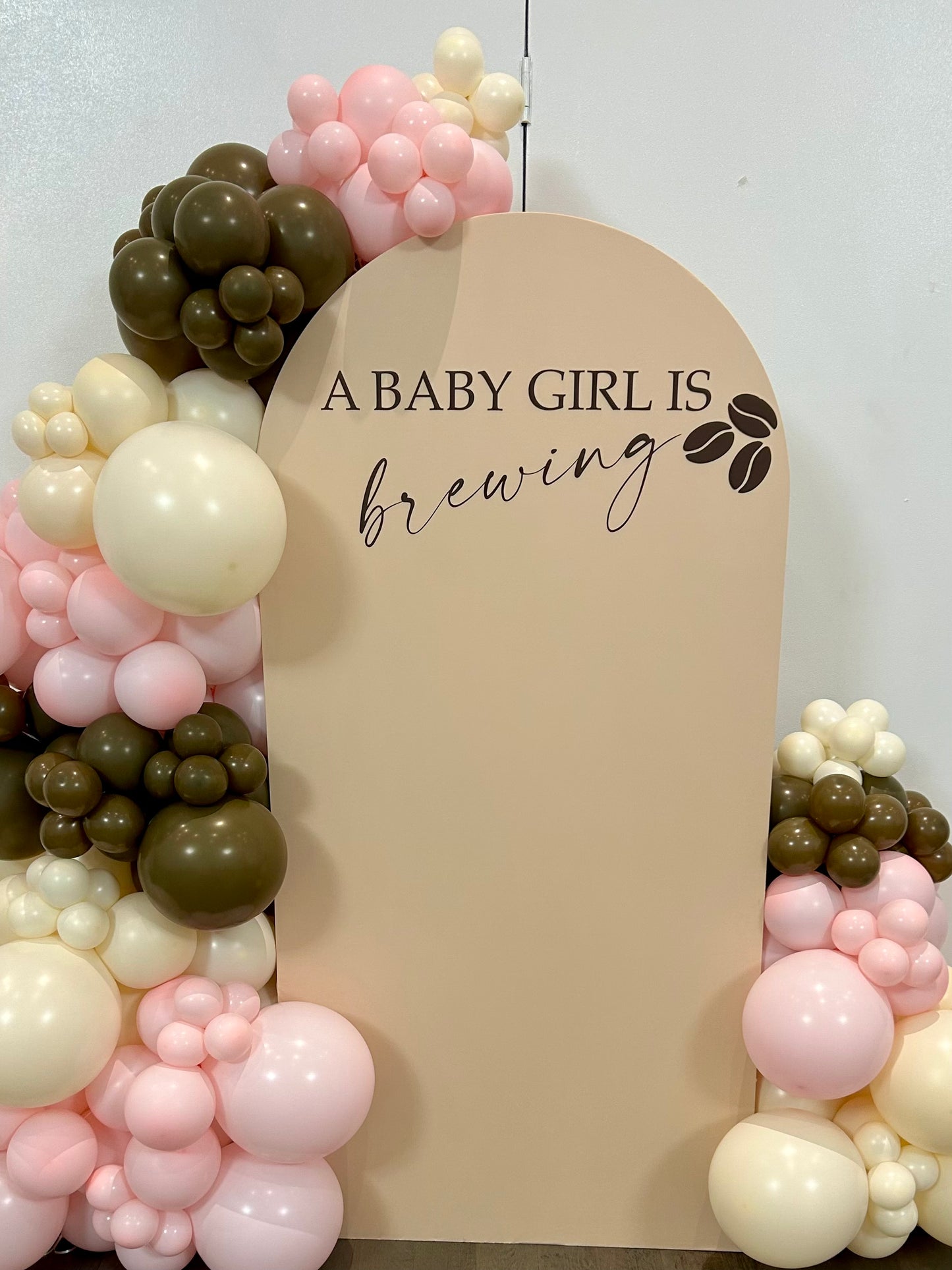 Baby Girl Brewing Baby Shower Setup