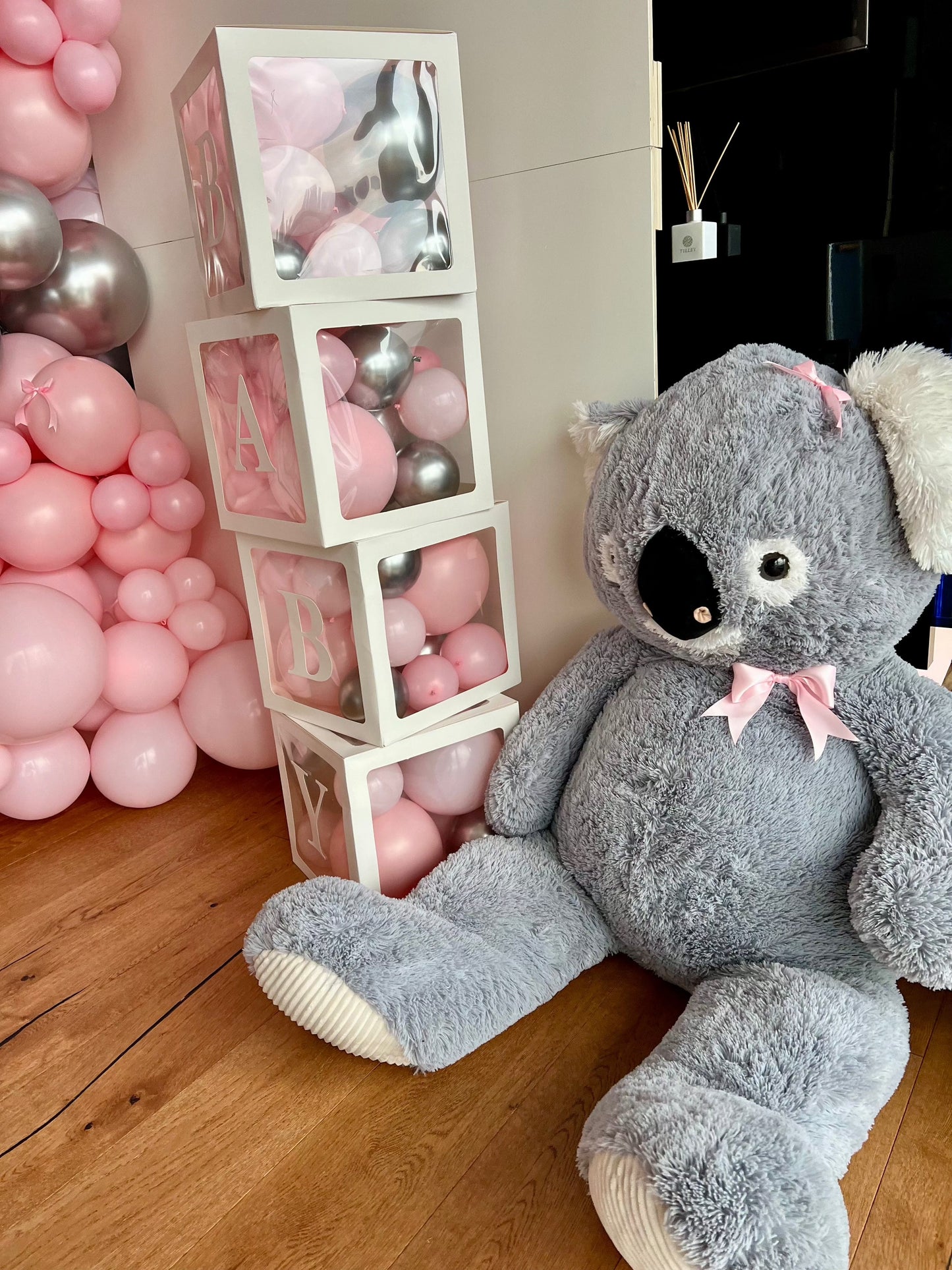 Blush Pink Baby Shower Setup