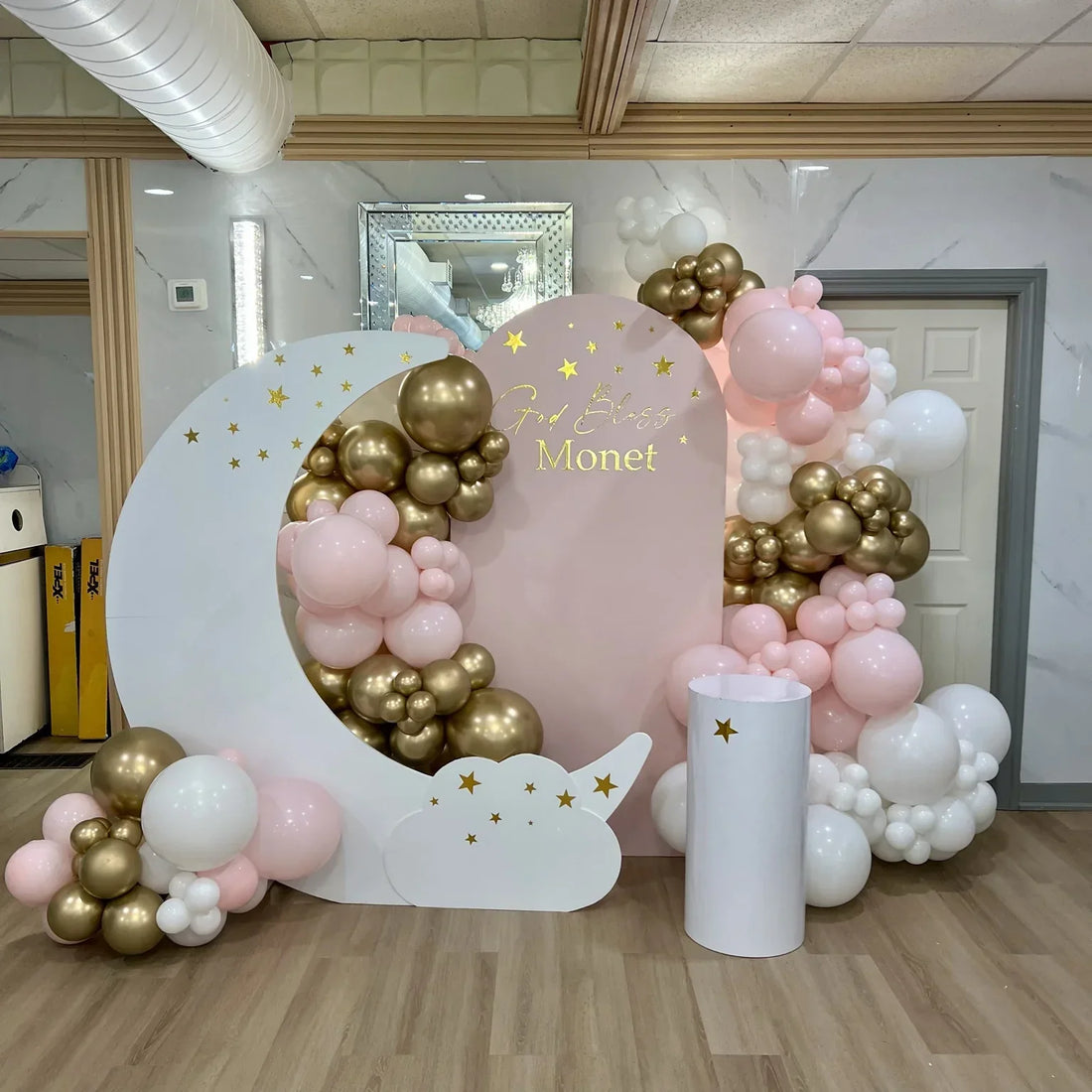 God Bless Setup – Elegant Balloon Decor for Special Blessings