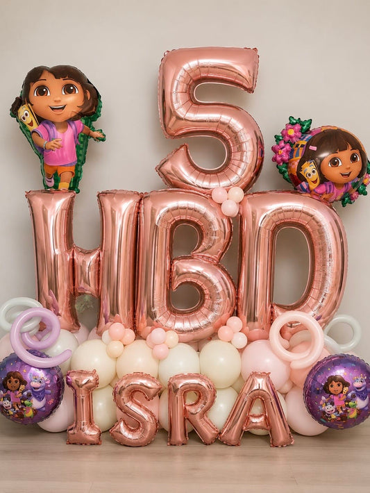 Dora Birthday Balloon Display