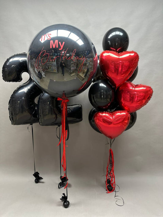 Red Hearts & Black Elegance