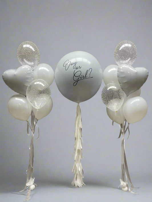 White Gender Reveal Set