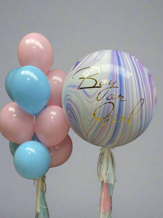 Gender Reveal Balloon with 11” Balloon Bouquet