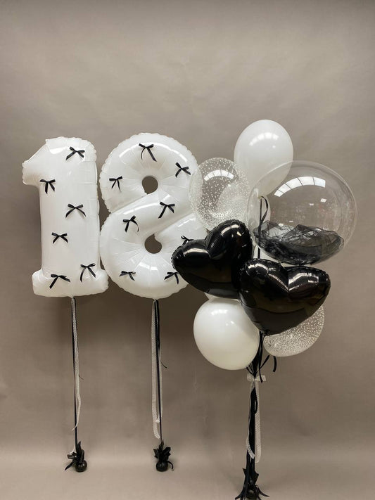 Elegant 18th Birthday Balloon Set