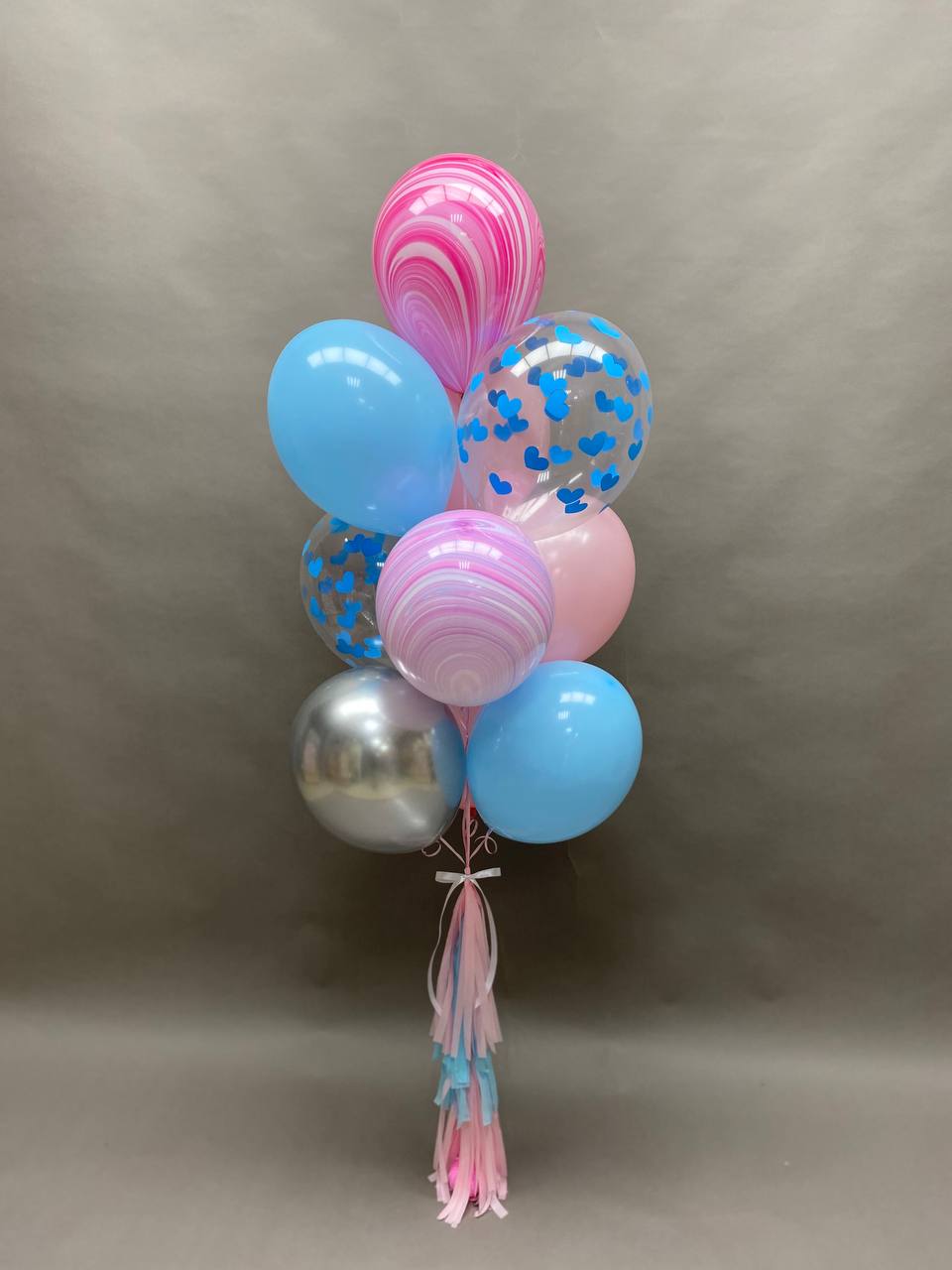 Pink And Blue Balloon Bouquet