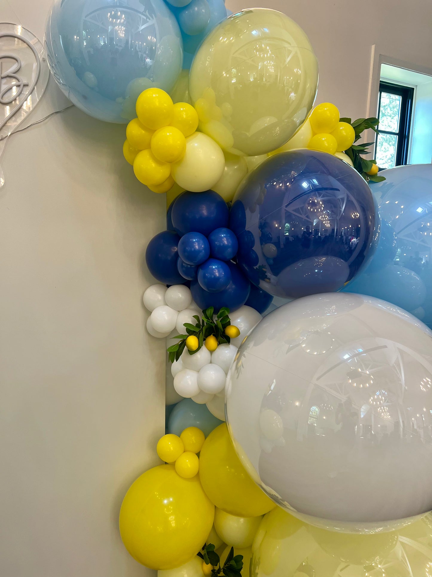 Lemon Bridal Shower Balloon Setup