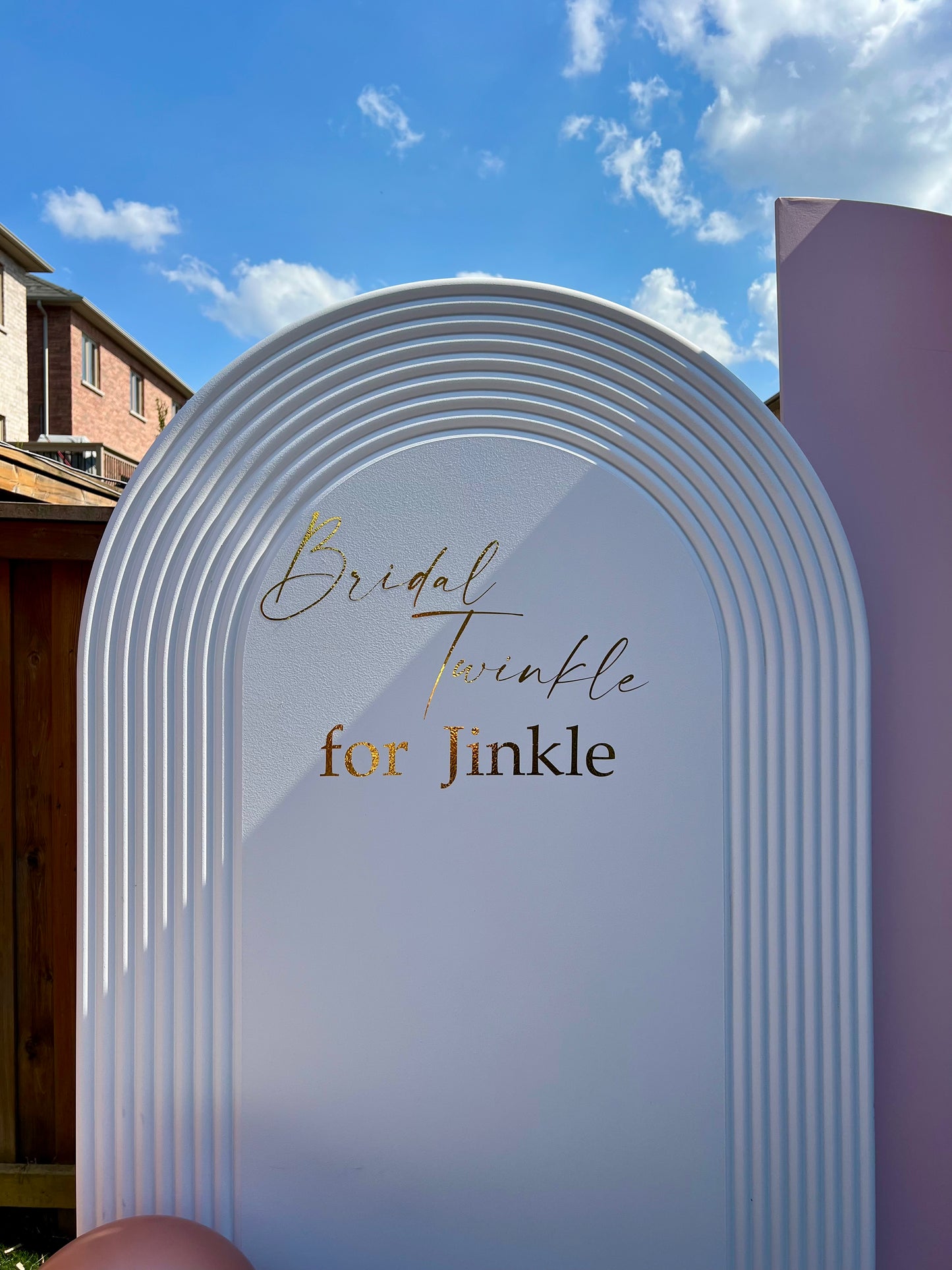Elegant Bridal Shower Balloon Backdrop Setup