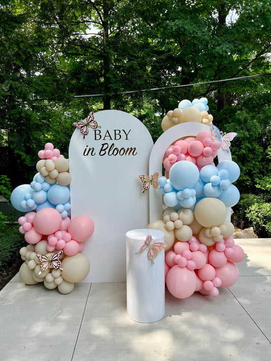 Oh Baby Neutral Pastel Backdrop Setup