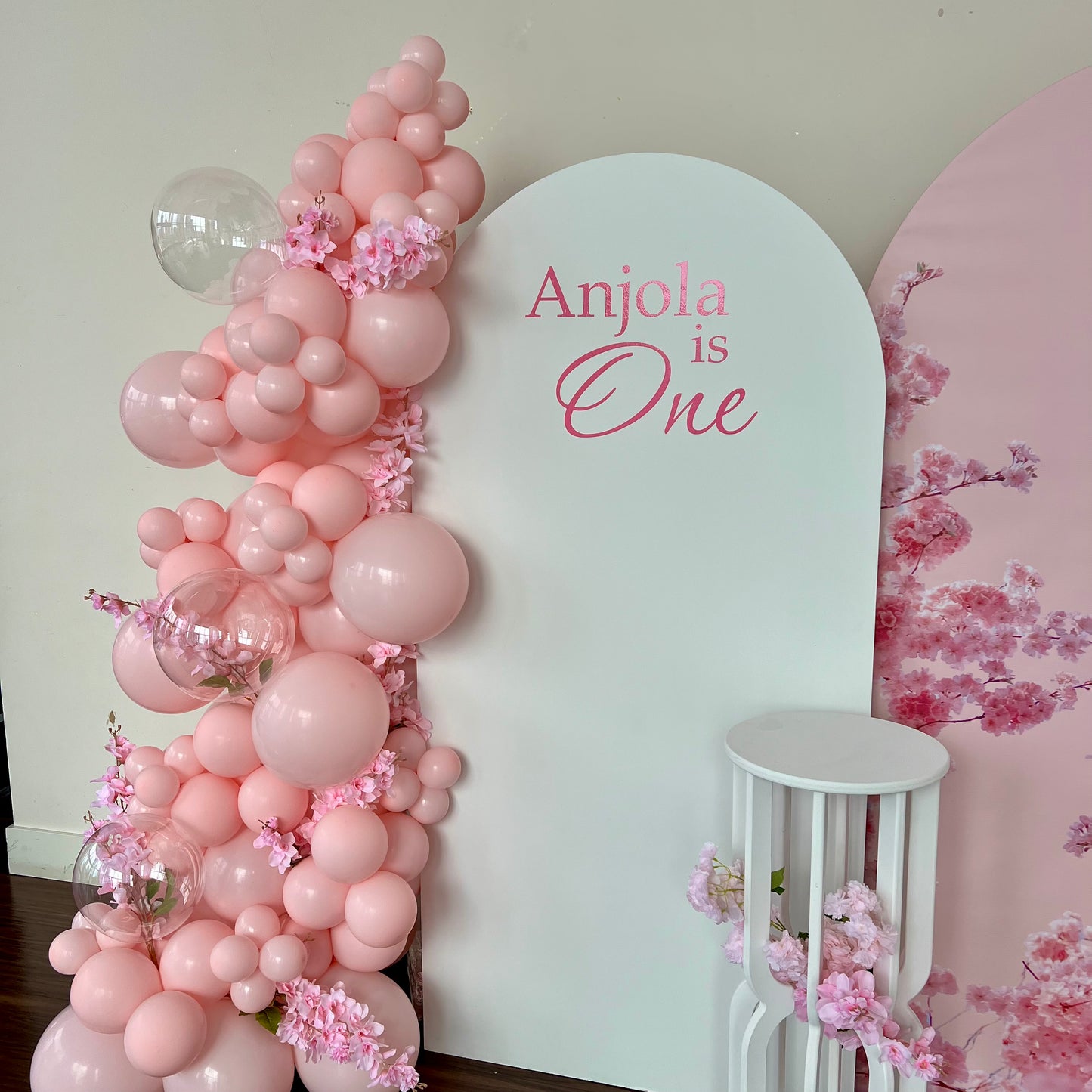 Cherry Blossom First Birthday Setup