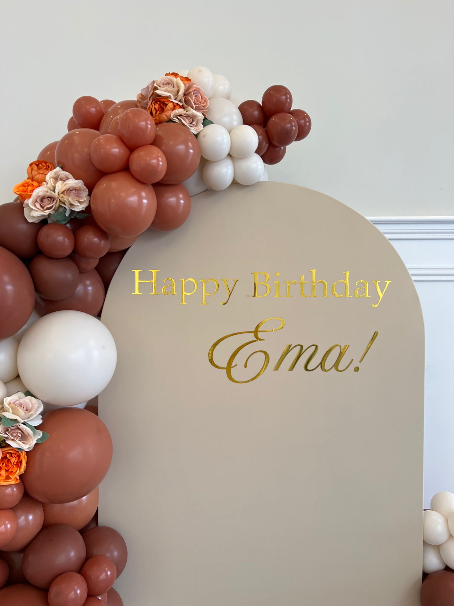 Autumn Balloon Backdrop Setup