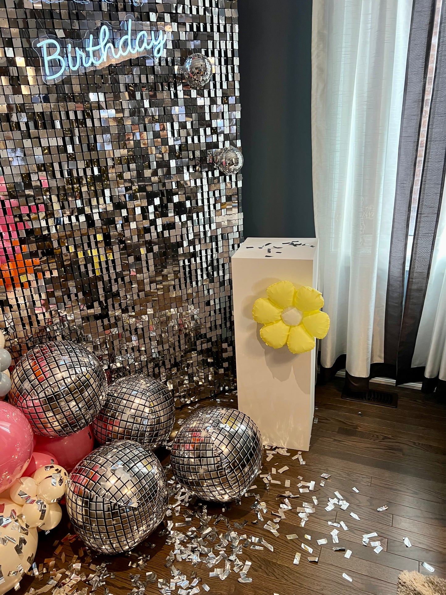 Groovy Disco Birthday Balloon Setup