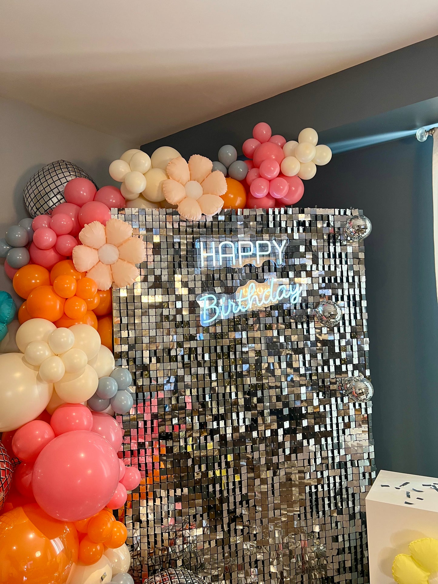 Groovy Disco Birthday Balloon Setup