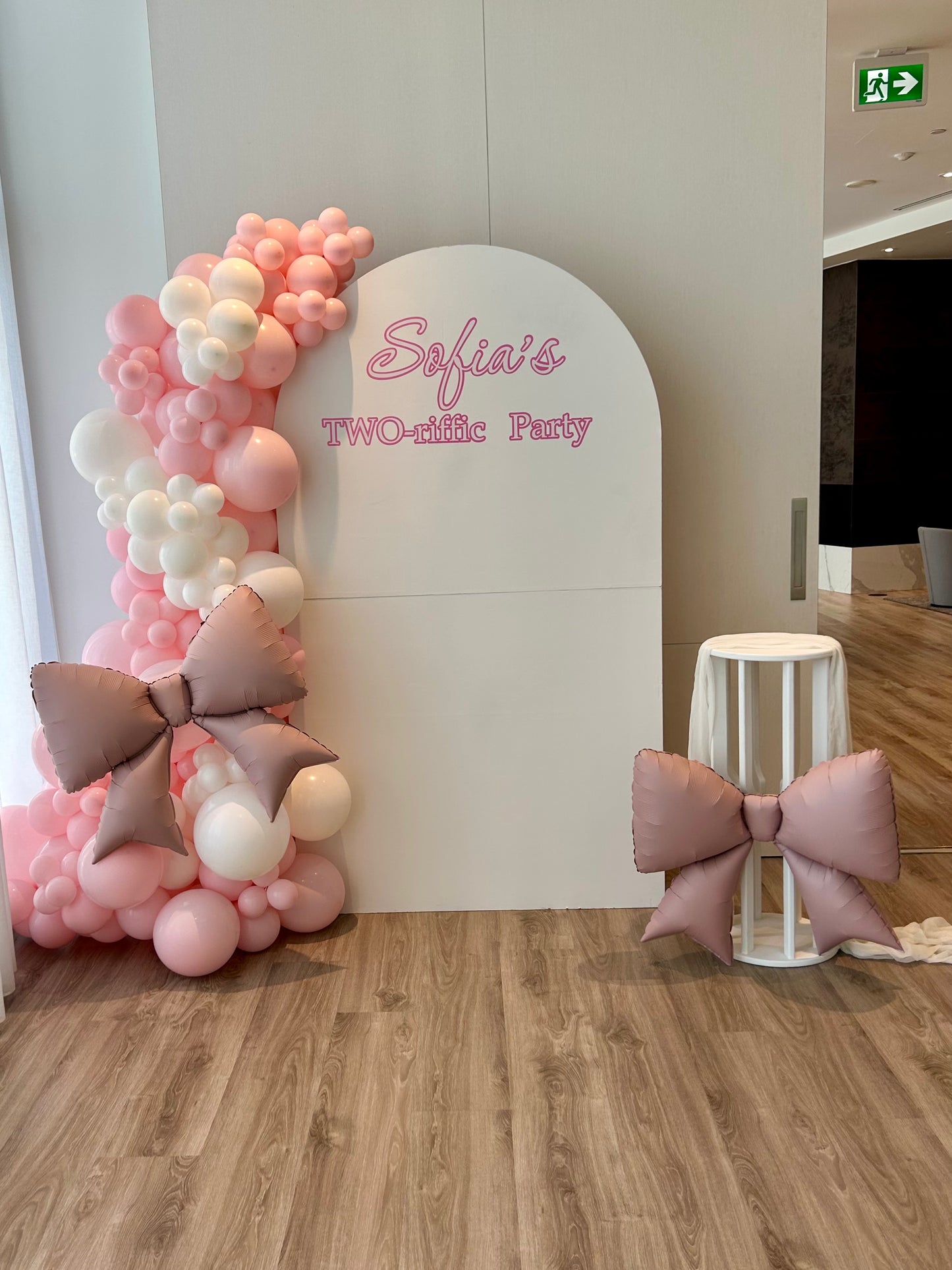Blush 2nd Birthday Balloon Setup
