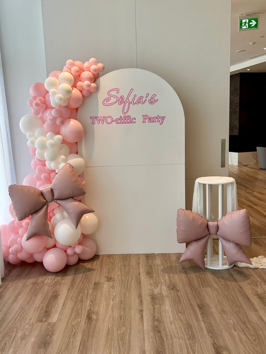 Blush 2nd Birthday Balloon Setup
