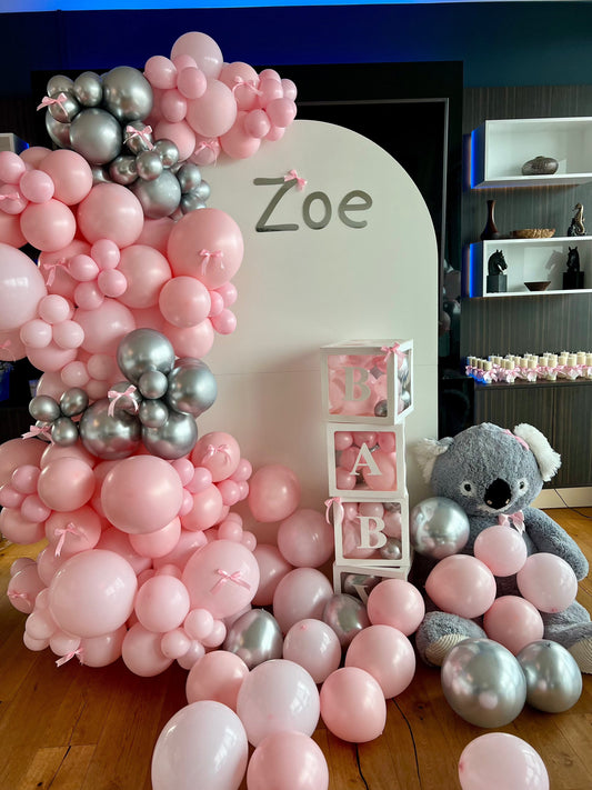 Blush Pink Baby Shower Setup