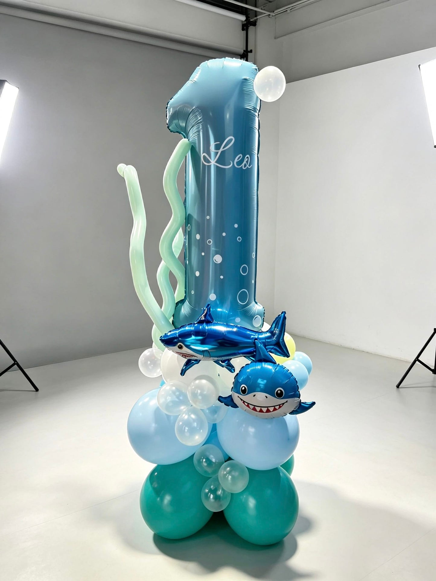 Number Stack Balloon Arrangement