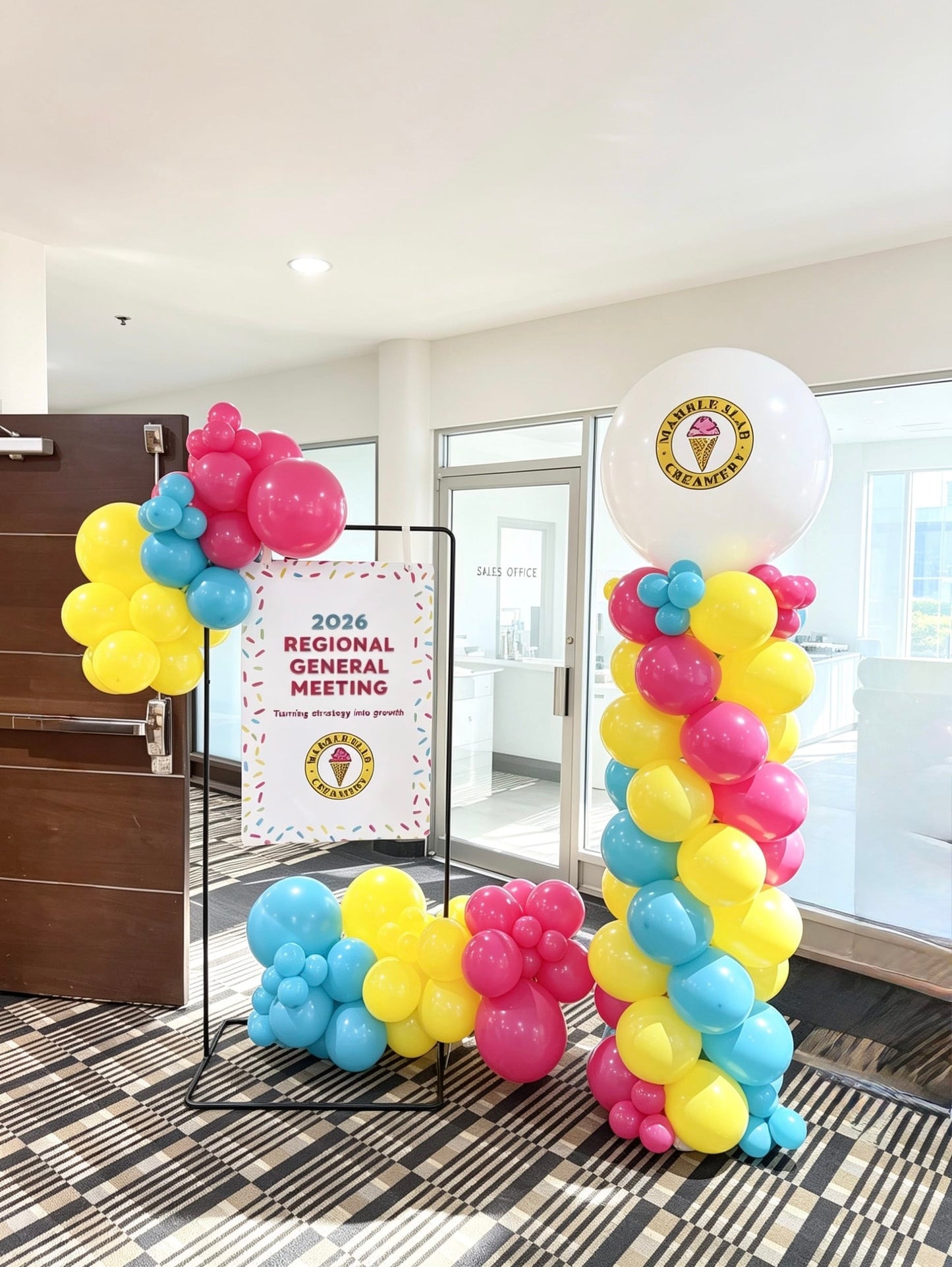 Ice Cream Brand Balloon Column Display