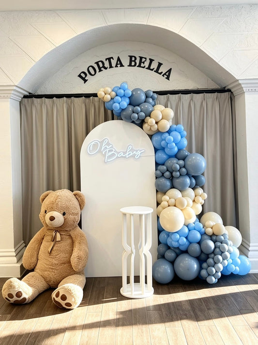 Blue Baby Shower Setup